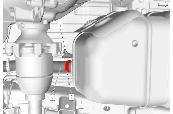 Fuel Tank Filler Vent Hose Replacement (Short Wheelbase) (1) — figure 3