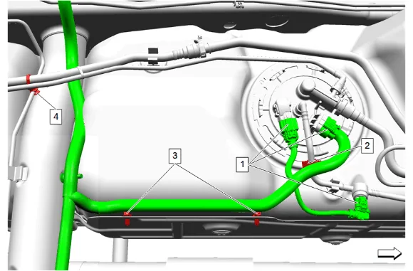 Fuel Tank Heat Shield Replacement (Long Wheelbase) — figure 5