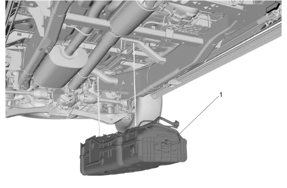 Fuel Tank Heat Shield Replacement (Long Wheelbase) — figure 6