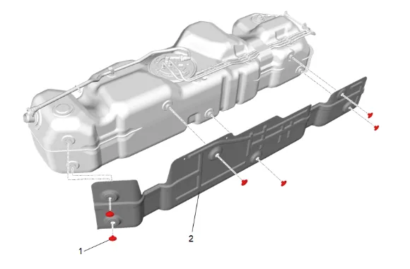 Fuel Tank Heat Shield Replacement (Long Wheelbase) (1) — figure 3