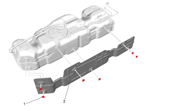 Fuel Tank Heat Shield Replacement (Short Wheelbase) (1) — figure 3