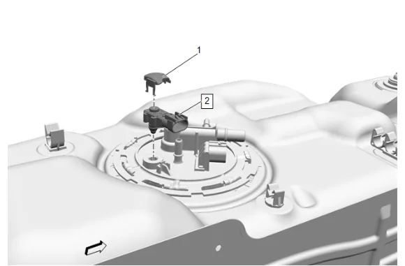 Fuel Tank Pressure Sensor Replacement (Short Wheelbase) — figure 9