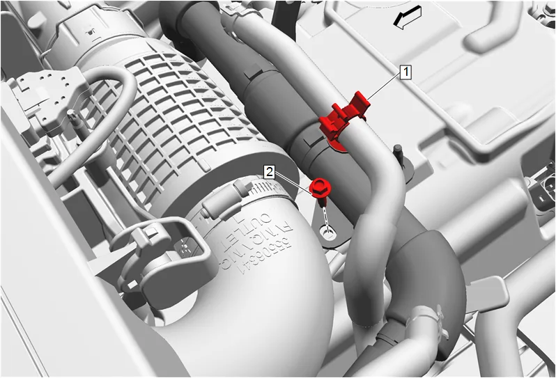 High Pressure Diesel Fuel Feed to Injector Pipe Replacement — figure 9