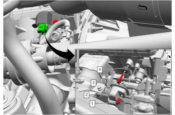 Knock Sensor 1 Replacement (4WD) — figure 1