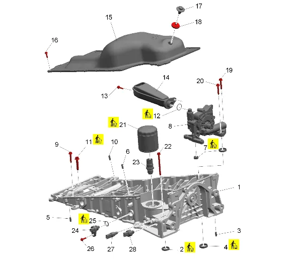 Lower Crankshaft Extension Components — figure 1