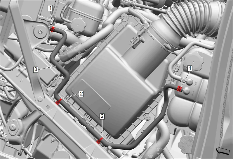 Radiator Surge Tank Inlet Hose Replacement (LM2) — figure 1
