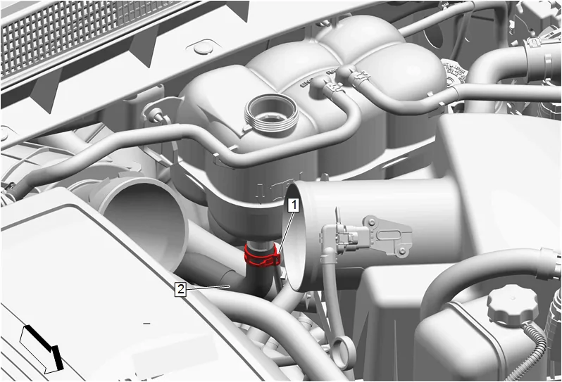 Radiator Surge Tank Outlet Hose Replacement (LM2) — figure 4