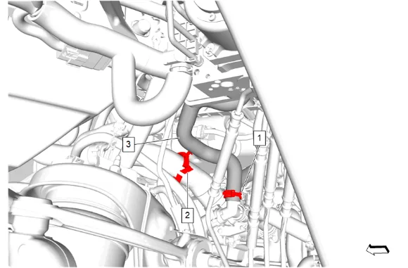 Radiator Surge Tank Outlet Hose Replacement (LM2) — figure 5