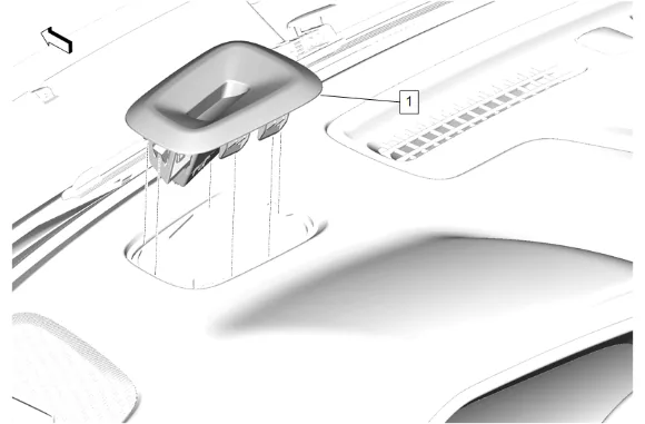 Forward Collision Alert Display Bezel Replacement — figure 1