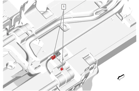 Front Floor Console Armrest Cable Replacement (DCH) — figure 28