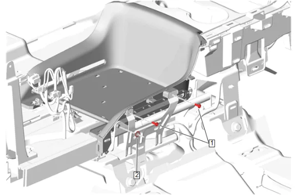 Front Floor Console Armrest Replacement (DCH) — figure 18