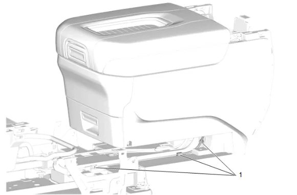 Front Floor Console Armrest Replacement (DCH) — figure 21