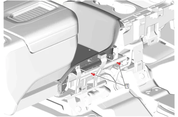 Front Floor Console Carrier Replacement (DCH) — figure 12
