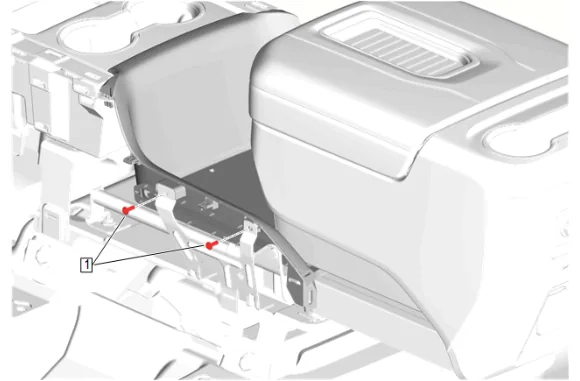 Front Floor Console Carrier Replacement (DCH) — figure 13