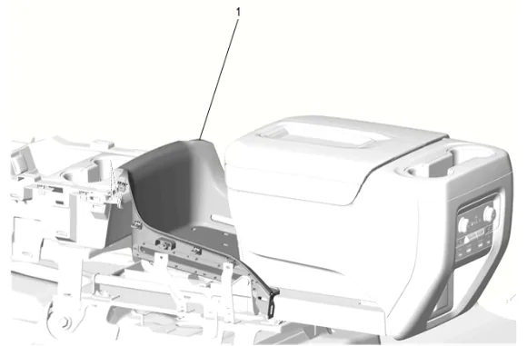 Front Floor Console Carrier Replacement (DCH) — figure 14