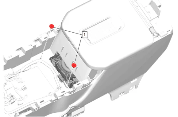 Front Floor Console Compartment Cooler Replacement — figure 5