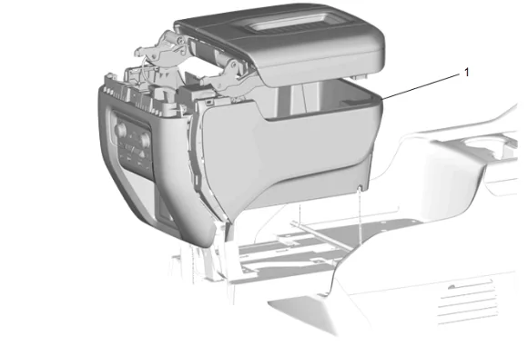 Front Floor Console Compartment Replacement — figure 6