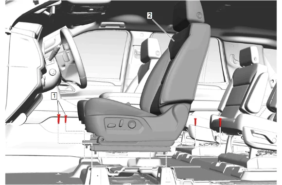 Front Floor Console Wiring Harness Replacement (D07) — figure 1