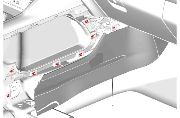 Front Floor Console Wiring Harness Replacement (D07) — figure 8