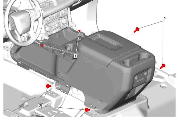 Front Floor Console Wiring Harness Replacement (D07) — figure 10
