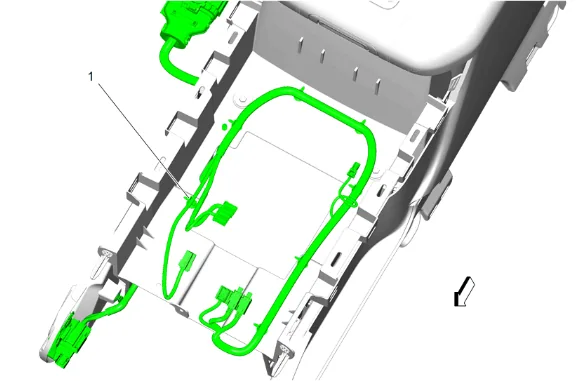 Front Floor Console Wiring Harness Replacement (D07) — figure 16