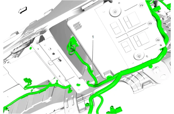 Front Floor Console Wiring Harness Replacement (D07) — figure 17