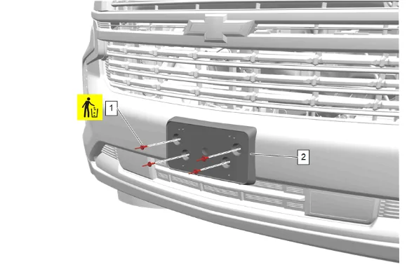 Front License Plate Bracket Replacement — figure 1