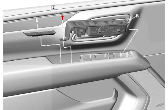 Front Side Door Accessory Switch Mount Plate Replacement - Driver Side — figure 1