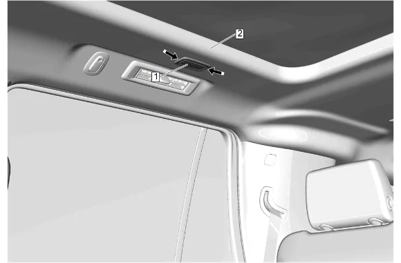 Headlining Front Trim Panel Replacement (LWB with C3U) — figure 12