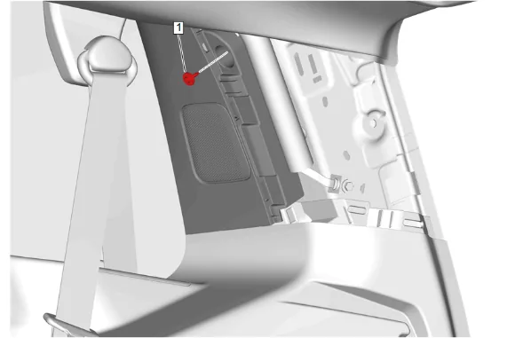 Headlining Rear Trim Panel Replacement (LWB) — figure 16