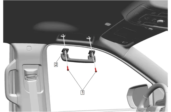 Headlining Trim Panel Replacement (SWB with C3U) — figure 4
