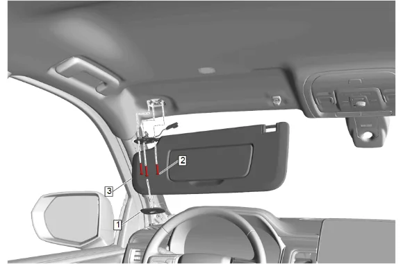 Headlining Trim Panel Replacement (SWB without C3U) — figure 5