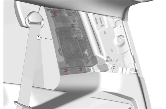 Headlining Trim Panel Replacement (SWB without C3U) — figure 32