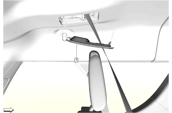 Headlining Trim Panel Replacement (SWB without C3U) — figure 34