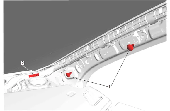 Headlining Trim Panel Replacement (SWB without C3U) — figure 37