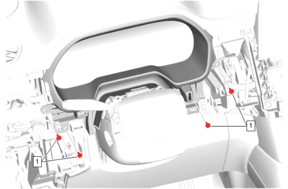 Instrument Panel Carrier Replacement (with UV6) — figure 4