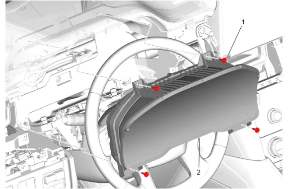 Instrument Panel Carrier Replacement (with UV6) — figure 6