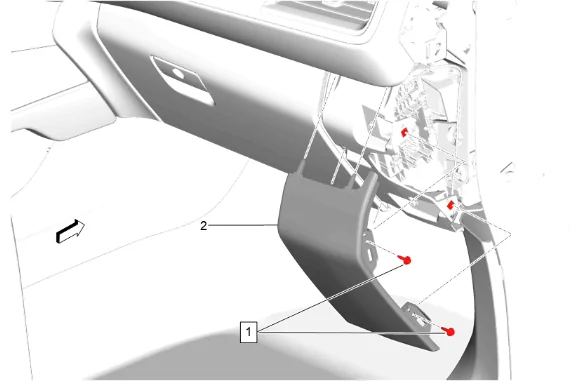 Instrument Panel Carrier Replacement (with UV6) — figure 7