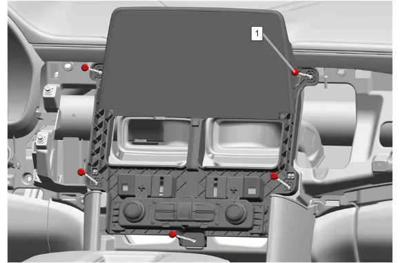 Instrument Panel Carrier Replacement (without UV6) — figure 13
