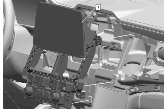 Instrument Panel Carrier Replacement (without UV6) — figure 14