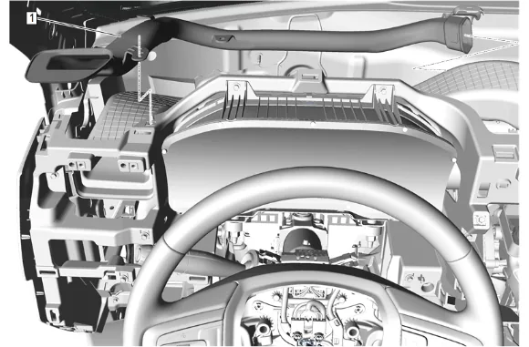 Instrument Panel Carrier Replacement (without UV6) — figure 25
