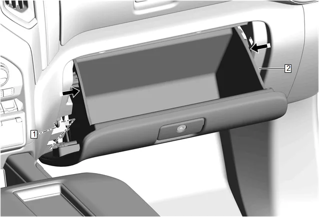 Instrument Panel Compartment Door Replacement — figure 1