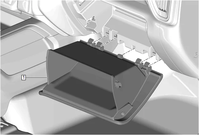 Instrument Panel Compartment Door Replacement — figure 2