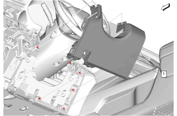 Instrument Panel Lower Trim Panel Replacement — figure 8