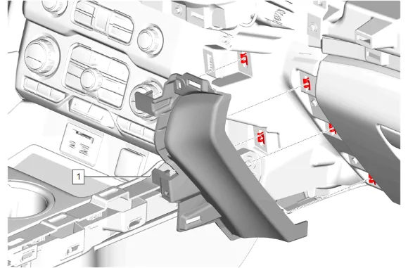 Instrument Panel Lower Trim Panel Replacement - Right Side — figure 8