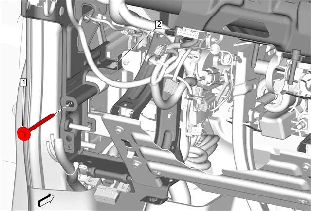 Instrument Panel Tie Bar Replacement — figure 5