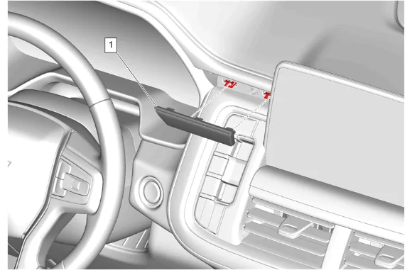 Instrument Panel Upper Center Compartment Replacement — figure 3