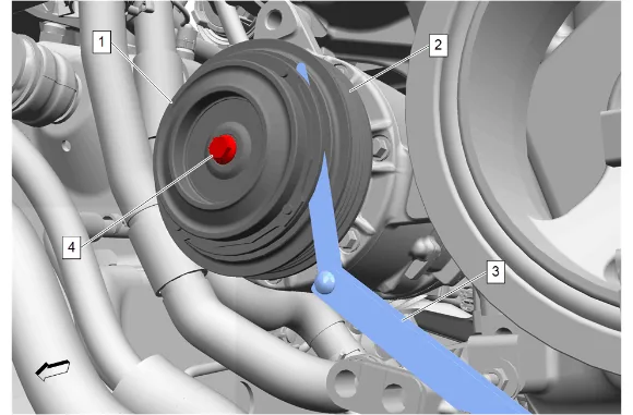 Air Conditioning Clutch Drive Plate Adjustment (L84_L87) — figure 4