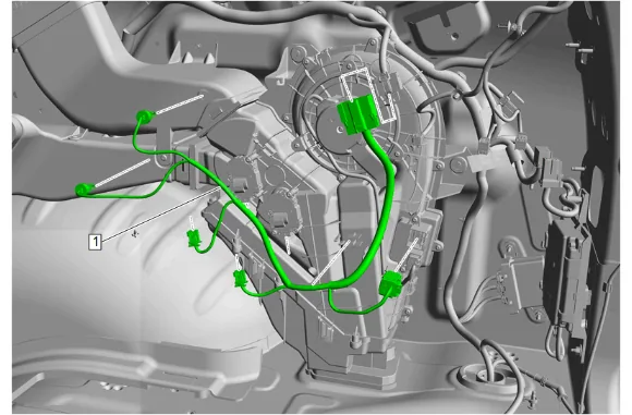 Auxiliary Heater and Air Conditioning Wiring Harness Replacement (C69, without 9C1) — figure 15