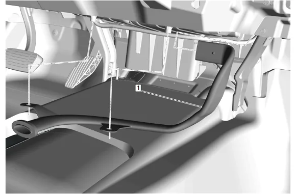 Front Floor Console Auxiliary Cooling Duct Replacement (without UQA) — figure 12